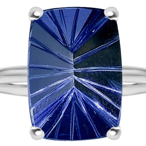 Tanzanite sterling silver ring size 7.5 - Picture 2 of 10